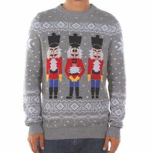 Tipsy Elves Gray Nutcracker Crewneck Sweater